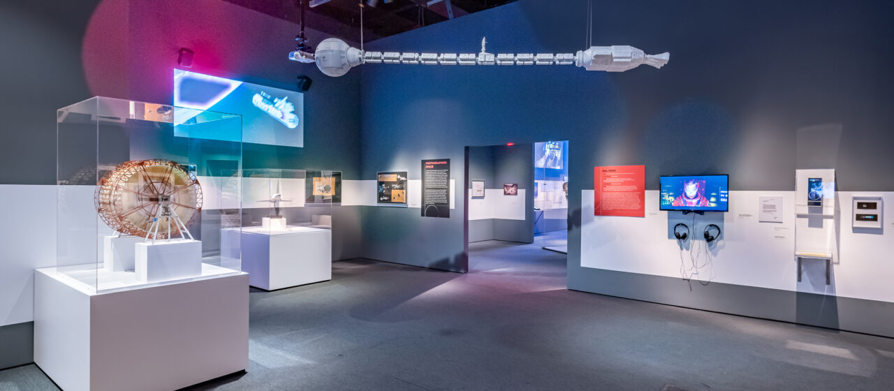 Display cases with objects in the Museum