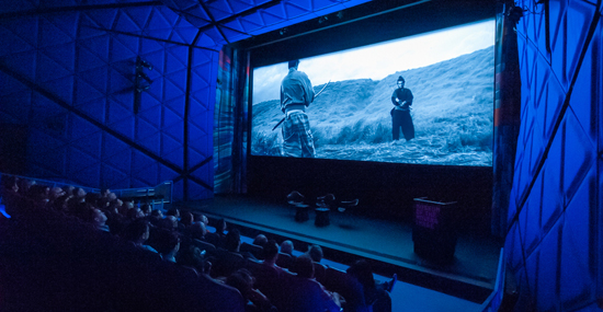A film screening in the Redstone Theater