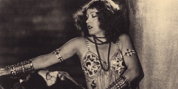 Gloria Swanson as Salome, holding John the Baptist's head on a platter