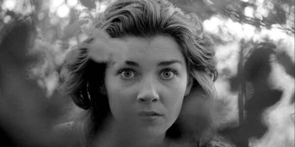Close up of woman's face looking directly at camera