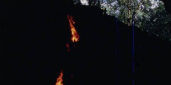 Flames against a black background