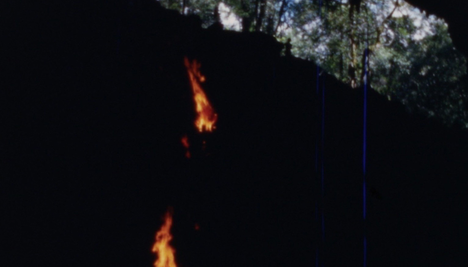 Flames against a black background